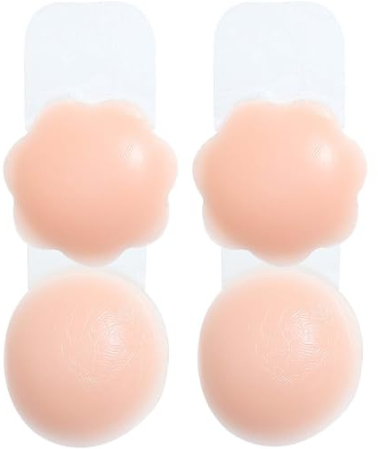 Eveloveu Sticky Bra 2-Pack | Invisible Silicone Adhesive Bra for Women | Seamless Push-Up Tape | Perfect for Backless Dresses, Weddings, Parties & Deep V-Necks | Skin-Friendly & Secure Hold
