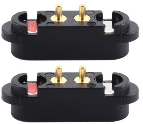 ACOLY 2 conectores magnéticos Pogo con resorte, paso de 2 pines, 2,5 mm, CC, macho y hembra, sonda de carga, conector de corriente de soldadura.