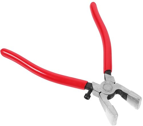 SOIMISS Pinza da Corsa da 8 Pollici per Vetrate Colorate, Pinza per Rompere Vetro Ganascia Curva, Utensile Manuale per Taglio Vetro Mosaico Precisione e Affidabilità, Uso Professionale