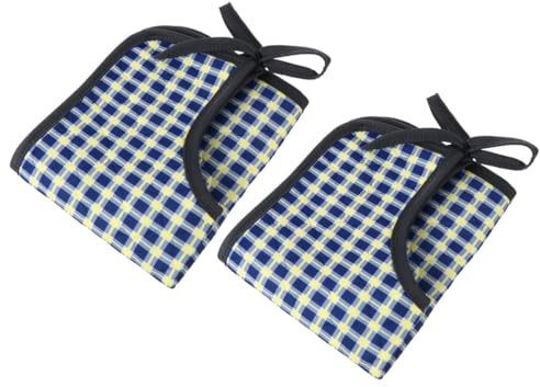 Healeved Lot de 2 Bavoirs Lavables pour Adultes, Absorbants, Réglables, en Tissu Doux, Couleur Bleu Foncé, Serviettes à Salive Réutilisables pour Repas, Protège-vêtements Pratique