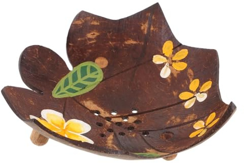 Soap Tray Painted Coconut Shell Bowl Storage Natural Material Kitchen Decor and Accessories