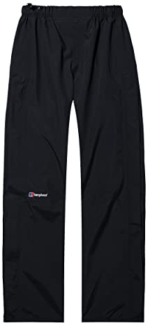 Berghaus Herren Hillwalker Gore-Tex Hose, wasserdicht | Strapazierfähig | Bequeme Regenhose Hose, Schwarz/Schwarz, L 31