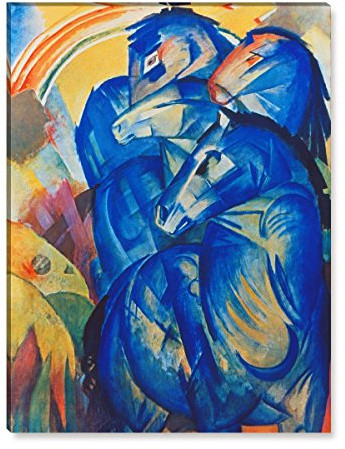 Wandkings Leinwandbilder von Franz Marc - Wähle ein Motiv & Größe: Turm der blauen Pferde - 30 x 40 cm