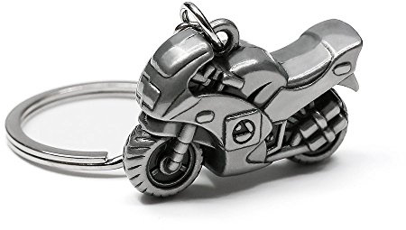 YJS Porte-clés en Acier Inoxydable en Alliage de Zinc Porte-clés en Moto 3D Sportbike (SPK001)