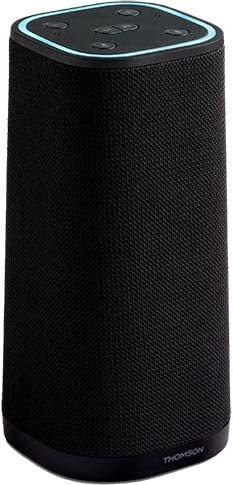 Thomson WS07VCA Haut-Parleur Bluetooth par Commande vocale Alexa (Wi-FI, Bluetooth, iOS, Android, Micro USB) Noir
