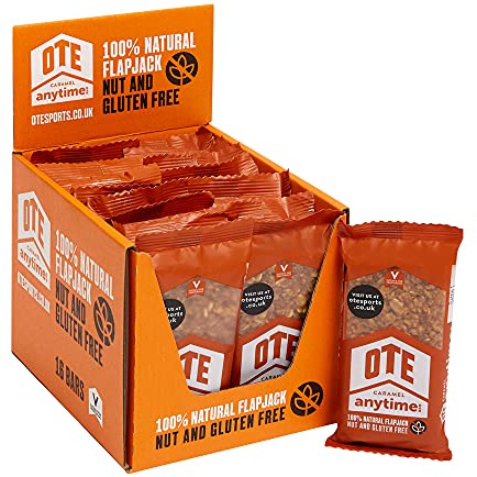 OTE Anytime Bars - Energy Bars for Cycling - Cycling Nutrition Bars - Nut Free Snacks for Running - Endurance Flapjack Bars - Box of 16 x 62g