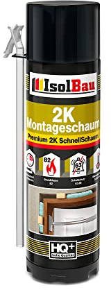 Isolbau 2K Montageschaum B2 Zargenschaum - Premium PU-Schnellschaum für Türen, Fenster, Dämmung & Montage - 1 x 400 ml