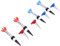 VOBOR 4 Golf Tees Magnetisch,80 mm Mehrfarbige Professionelle Adjustable Golf Tees,Golftrainings Praxis (2 rote und 2 Blaue)