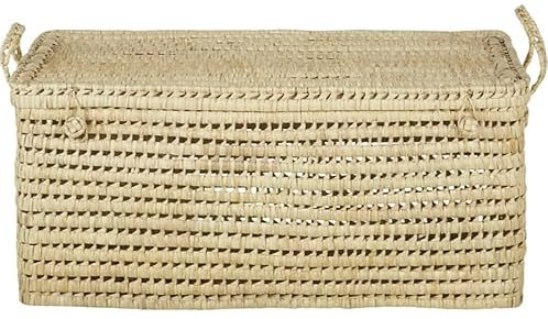 Bohome Living - Coffre de Rangement Enfant en Osier, Malle à Jouets, Fait main, 80cm