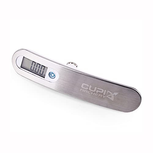 ANCLLO Escala de tiro con arco digital Arco recurvo Arco compuesto Escala de caza Escala de equipaje con pantalla LCD 110 Lbs (Plata)