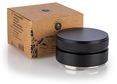 Buddy´s Bar - Barista Edition, distribuidor de café, diámetro de 58 mm, base de 3,5 cm, herramienta de nivelación para posos de café expreso de acero inoxidable, aluminio, portafiltros de 58 mm