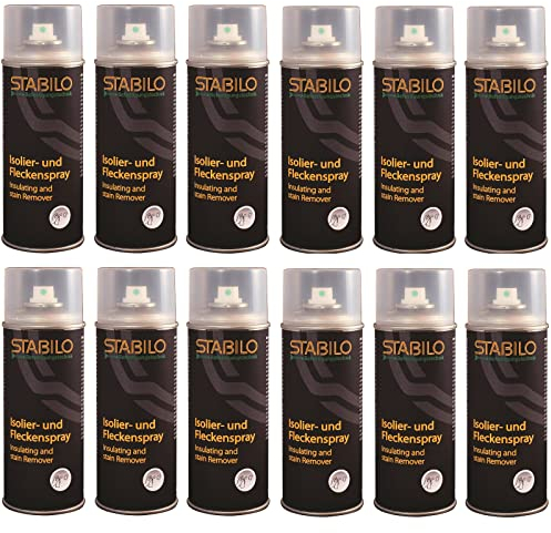 Stabilo Befestigungstechnik 12x Isolier- und Fleckenspray weiß Dose 400ml - hochdeckend weiß
