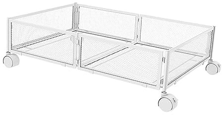 predolo Unterbett-Aufbewahrungsbehälter. Unterbett-Aufbewahrungsbehälter mit Rollen. Unterbett-Aufbewahrungsbehälter, Weiß