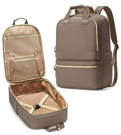 bergsalz Reiserucksack Damen Ryanair Handgepäck 40x20x25 Rucksack Damen Herren Arbeit Handgepäck Rucksack Wasserdicht Travel Backpack Braun