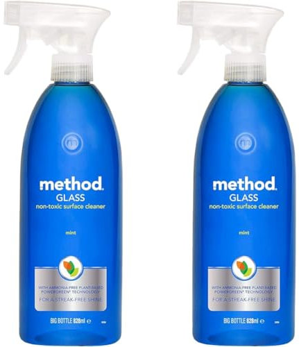 Method Glass Cleaner Spray, Mint, 828 ml (Pack of 2)