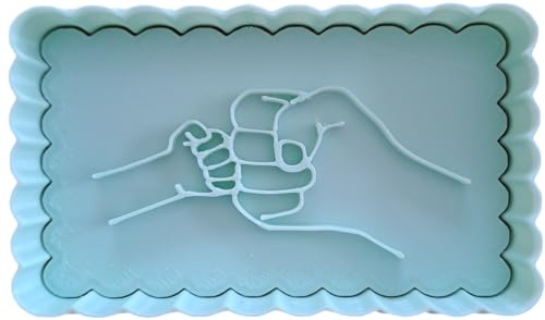 Tagliabiscotti.it - Pugni vicini padre e figlio - Tagliabiscotti Festa del Papà - Cookies Cutter - Stampo/Formina per biscotti - 8cm x 4,5cm x 1,2cm