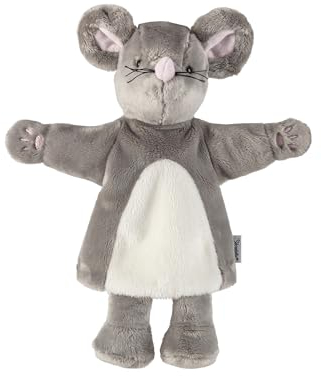 Sterntaler Handpuppe Maus - weiches Kinder Spielzeug zum Puppentheater, Erzählen, Kuscheln & Sprachförderung – perfekter Spielkamerad & Geschenkidee, grau