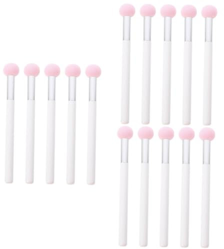 Healeved 15pièces Éponge De Maquillage Mousse De Pour Application De Fond De Teint Et Utilisation Sèche Et Humide Accessoires De Poignée Blanche