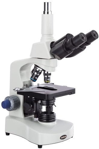 AmScope Microscopio trinocular de campo oscuro con aumento de 40X-1600X con iluminación LED