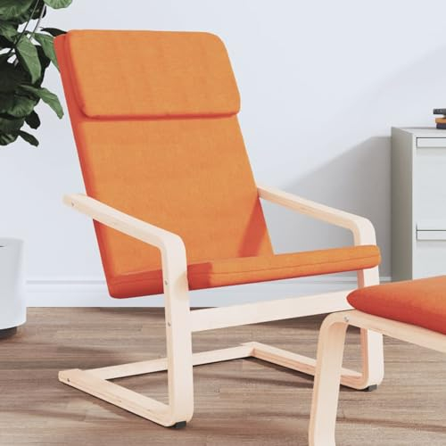 ZEYUAN Avslappningsstol mörkgul i tyg, relaxstol, trädgård relaxstol, loungestol, utomhus relaxstol (SPU: 351059)