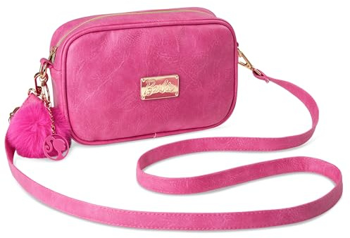 Barbie Bag for Women Teens Girls Cross Body Zipped Shoulder Bag Adjustable Strap Travel Shopping Holiday Gifts for Her