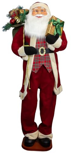 Christmas Paradise XXL Weihnachtsmann 230cm Lebensgroß Deko Figur rot