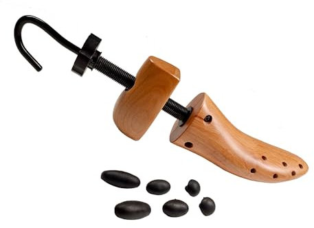 Esvioniq Professionale espansore per scarpe in legno regolabile, lunghezza e larghezza estensibile per scarpe da uomo e donna