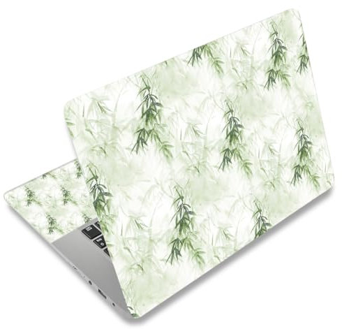 Mibbxea Autocollant en vinyle pour ordinateur portable 15-15,6, réutilisable, pour netbooks de 13, 3, 14 et 15,4, décoratif, résistant aux rayures, imperméable, résistant à la poussière (087 forêt