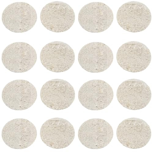 CREATCABIN 40 st Loofah ansiktsskrubb dynor naturligt ansikte luffa exfolierande ansiktskuddar ansikte exfolierande skrubbare hud makeup borttagare rengöring svamp ta bort död hud kropp bad spa för