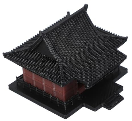 UKCOCO Miniatura Padiglione Cinese in Plastica Vintage Decorazione Decorativa Da Scrivania Ornamento Micro Paesaggio Con Roccia Stile Tradizionale Per Casa e Ufficio