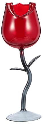 Sosoport 5.07oz Verres à Vin Forme De Fleur De Rose Pour Cocktails Coupe à Vin Décorative Pour Mariages Et Anniversaire Saint-valentin