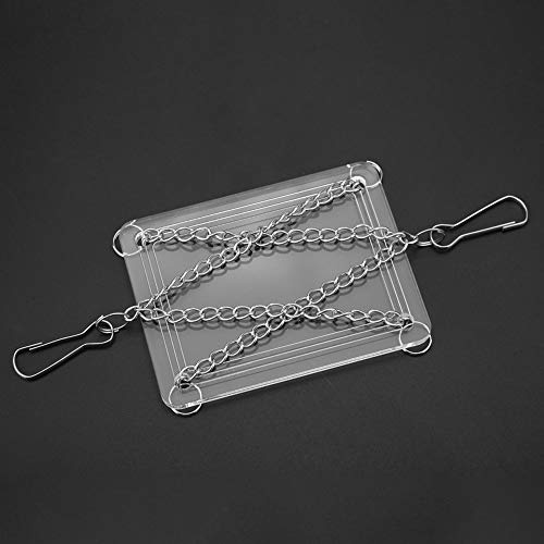 KIMISS Échelle de Pont pour Hamster avec Balançoire – Aire de Jeu Suspendue Transparente pour Hamsters, Chinchillas et Petits Animaux