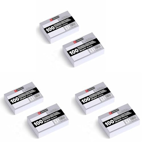 Miquelrius - Karteikarten aus Karton 200 g/m², Lernkarten für die Uni, 200 blanko Karteikarten für Notizen, Format 95 x 65 mm, Flashcards, Schul- und Bürobedarf (Packung mit 3)
