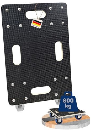 Trucky Rollbrett Transportroller 800kg Möbelroller Rollwagen Transportwagen | 33 x 50 cm, mit 4 Rollen und 2 Bremsen, für Möbel, Transport