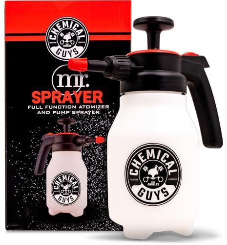 Chemical Guys ACC503 Mr. Sprutor tryckspruta med full funktion och pumpspruta för hem, trädgård och bildetaljer & tvätt (1,4 l flaska)