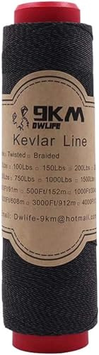 9KM DWLIFE Geflochtene Kevlar-Schnur, 250 ~ 680 kg, hohe Festigkeit, ultraleicht, abriebfest, schwer entflammbar, Drachen, Angeln, Paracord, Modell Raket Shock, Ridgeline, taktisches Überleben