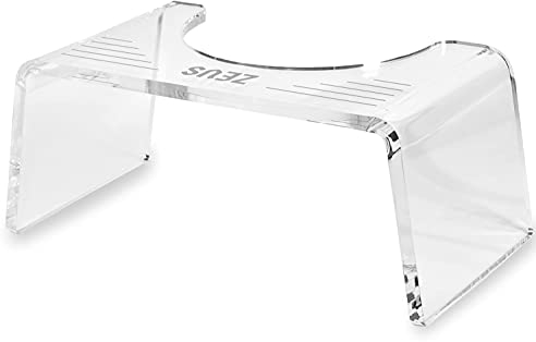 ZEUS® Thron der Beste Toilettenhocker für Erwachsene. Schöner medizinische WC-Hocker. Eleganter Klo Fußhocker. Verbesserung der Darmgesundheit (ROYAL transparent)