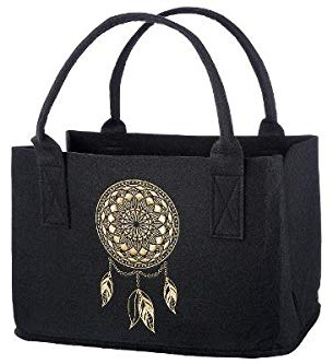 GILDE Filztasche Traumfänger grau 25x40x26cm