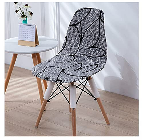 TGETBTTSR Schalenstuhl Bezug,Stuhlhussen 2/4 er Set Stretch Stuhlbezug Moderne Stuhlüberzug Abnehmbar Waschbar Spannbezug für Esszimmerstühle Schwingstuhl Hochzeit Büro Bankette Partys Deko