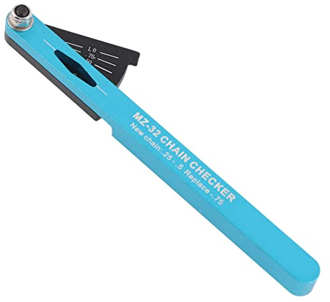 BuyWeek Fahrrad Kettenlehre, Aluminiumlegierung Fahrrad Kettenverschleißlehre Multifunktional Fahrrad Kettenmesslehre Fahrradkette Checker Werkzeug (Blau)