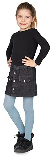 looksy Varma ogenomskinliga strumpbyxor för flickor lätta fötter enkla tjocka skoluniform dansklänning tillbehör, jeans, 98-104