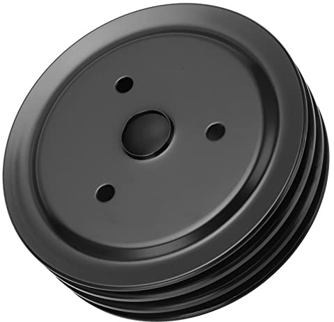 XTevu Kurbelwellenriemenscheibe aus Metall, kurze Wasserpumpenriemenscheibe, Ersatz für Chevy SBC 262 350 400 Motor – Motorriemenscheibe, Kurbelwellenzubehör, kurze Wasserpumpe, Motorteil für SBC