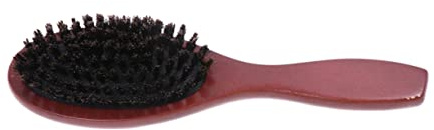 Beavorty 1 Pc Cepillo De Pelo Grueso Cepillo De Pelo Natural Fino Peines De Masaje Del Cuero Cabelludo Cepillos Para El Cabello De Jabalí Peine De Cerdas Cepillo De Cuidado Bambú De Madera