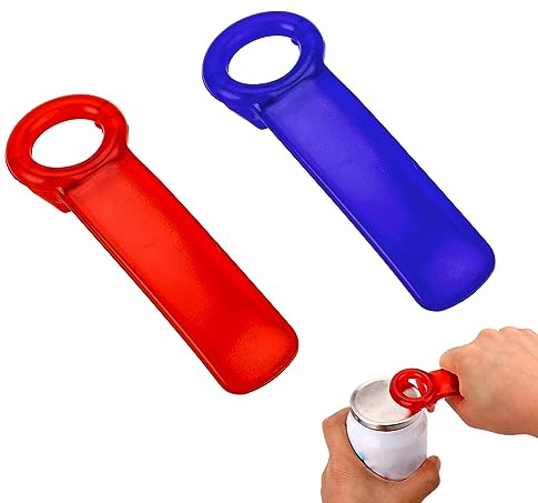 2pz Apriscatole Manuale, Apri Barattoli, Apri Coperchio Barattoli, Jar Opener per Anziani, Bambini, Donne, Mani Deboli (Blu, Rosso)