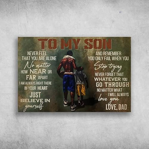 Door Sign Love Basketball To My Son Never Feel That You Are Alone Wall Decor Art Personalised Signs For Home Decor Gift,20X30cm