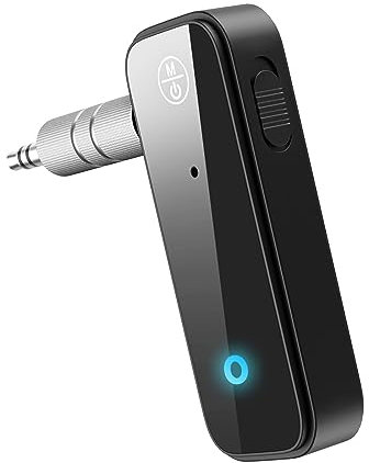 Ankilo Aux Bluetooth Adapter for Car, 2 in 1 Bluetooth 5.3 Receiver for Car with Display Screen, Suitable for Cars, Speakers, Stereo Systems and Headphones
