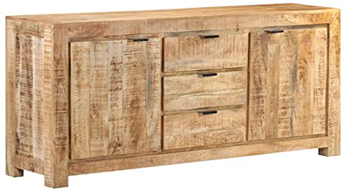 Hommdiy Sideboard 175x40x75cm Raues Mangoholz