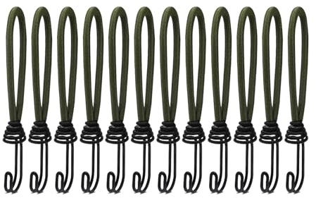FINELYCR Tendeurs Elastique avec Crochets, 12 Pièces Tendeur, 16 cm Tendeur Elastique, Multifonctionnel Étanche Tendeurs Elastique pour Bâche Tente Filet Camping
