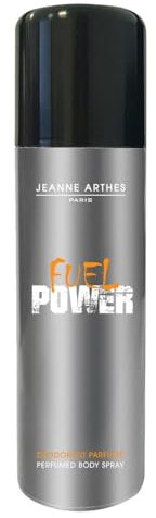 JEANNE ARTHES - Deodorante Uomo Fuel Power - Spray Profumato - Fragranza Ambra Patchouli - 200 ml