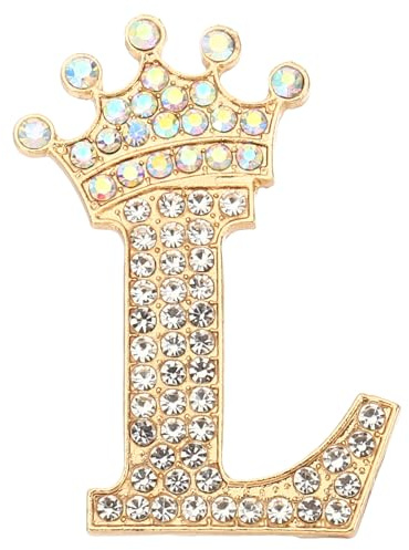 PATIKIL Brief Broschen Pins, Initial Strass Alphabet Brief Reversnadeln für Damenanzüge, Kleider, Mäntel, Kleidung, Handwerk,